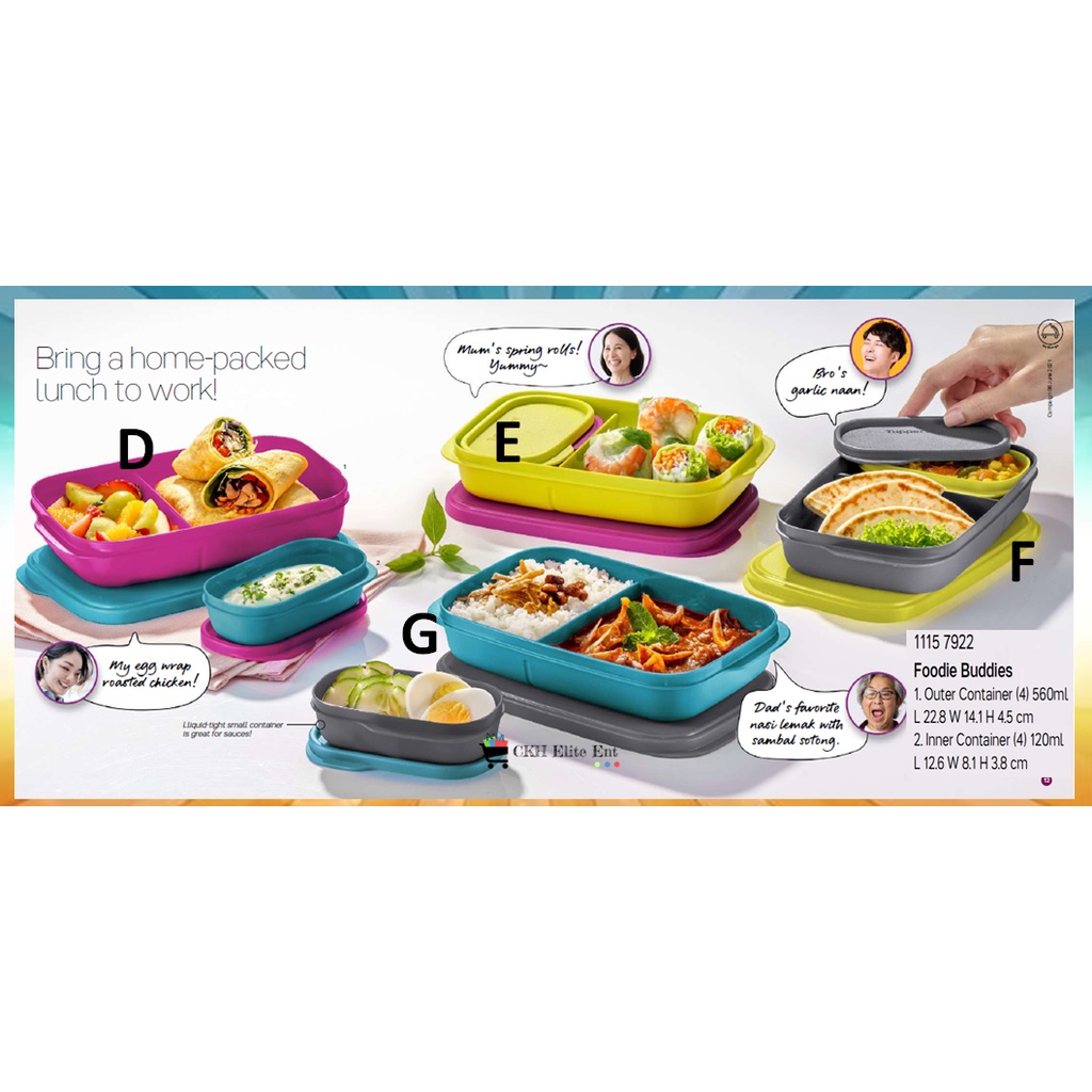 Tupperware Hearty Bites Lunch Box / Jollitup 1L