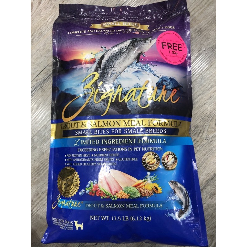 Zignature Trout And Salmon Small Bites Dog Food 6 12kg Shopee Malaysia