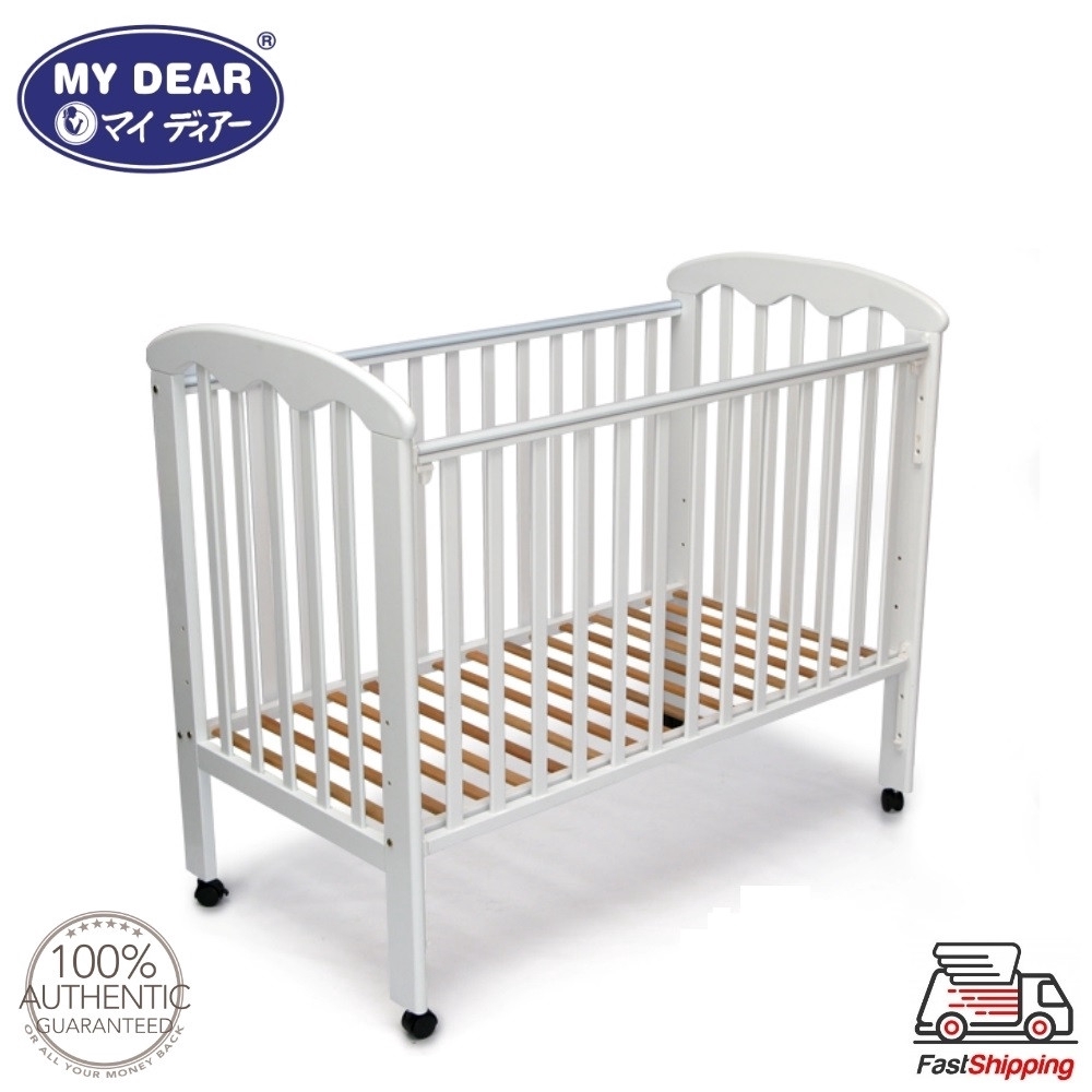 My Dear Ramin Wooden Baby Cot White Color Size 24 X 48 Shopee Malaysia