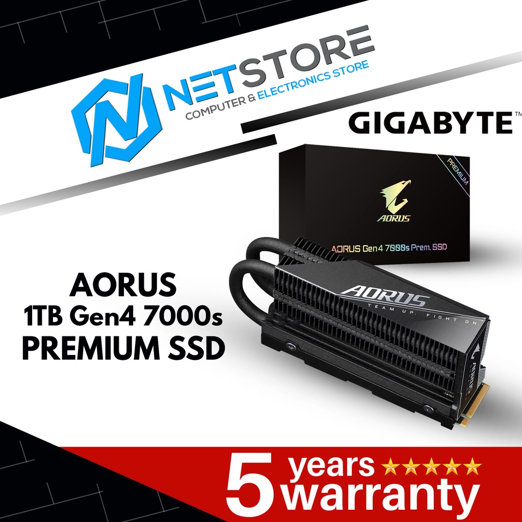 GIGABYTE AORUS 1TB Gen4 7000s PREMIUM M.2 INTERNAL SSD - GP-AG70S1TB-P ...