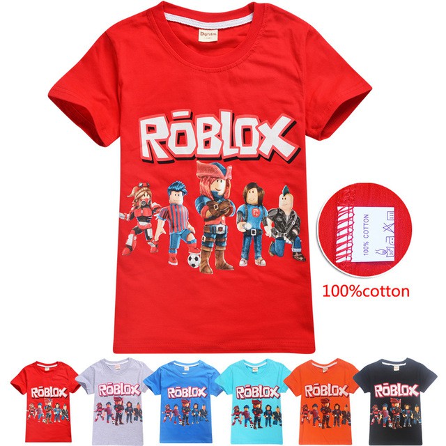 Roblox 6 14 Years Kids Boys 100 Cotton T Shirt Short Sleeve Tee Shopee Malaysia - ready stockkids boys roblox character head video game