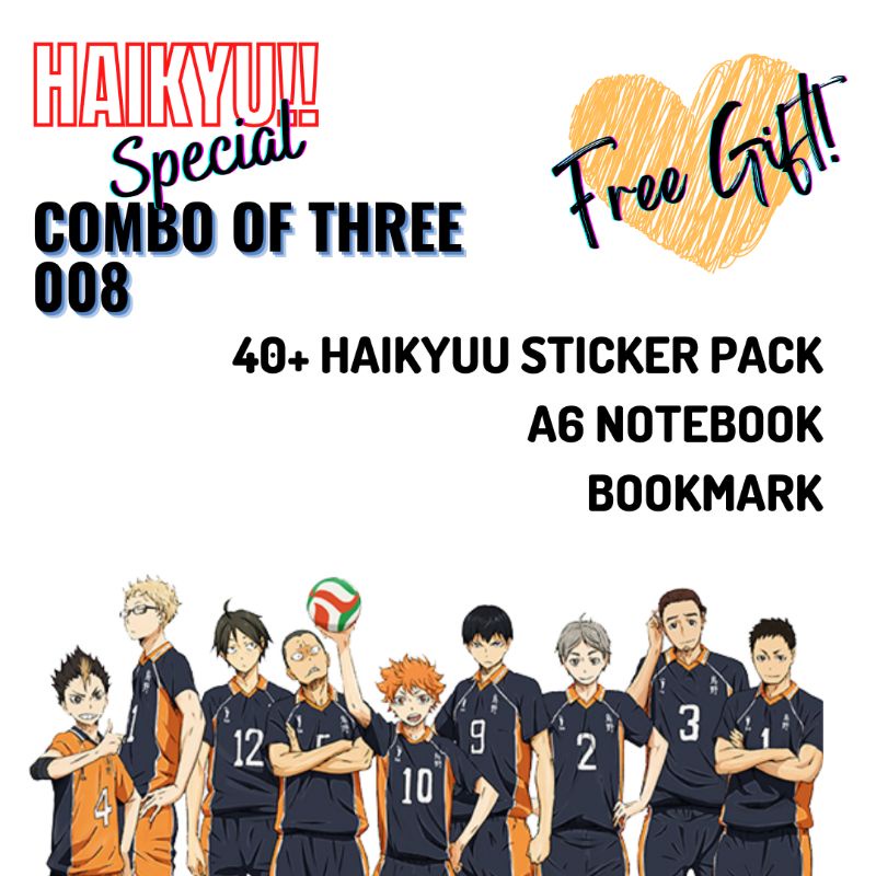 HAIKYUU SET BOX / HAIKYUU GIFT BOX COMBO OF THREE 008 - ( WITH BOX ...