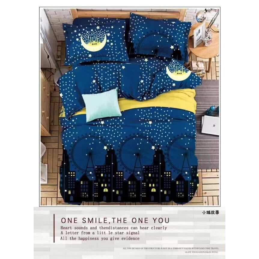 Fine bed linen 800 knit 5 piece set sheets cotton ) Shopee Malaysia