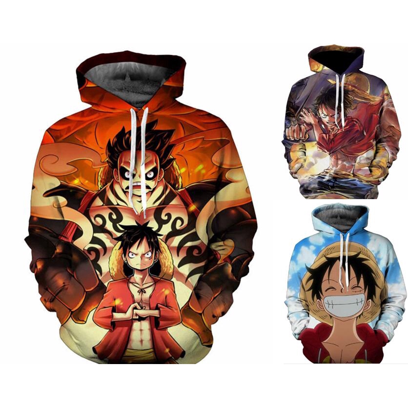 Ready Stock One Piece Anime Design Hoodie Jacket Jacket 3 Shopee Malaysia