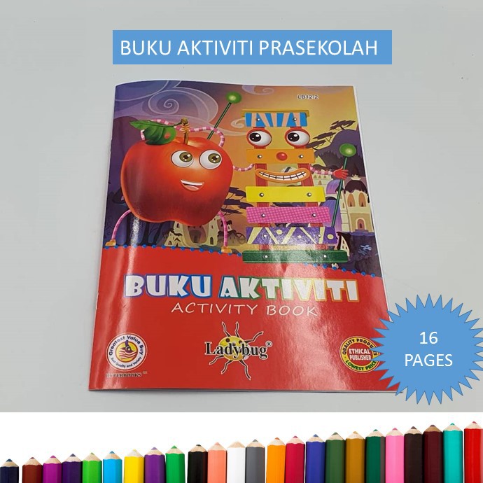 Buku Aktiviti Menyurih Prasekolah Siri LadyBug Activity Book For Early ...