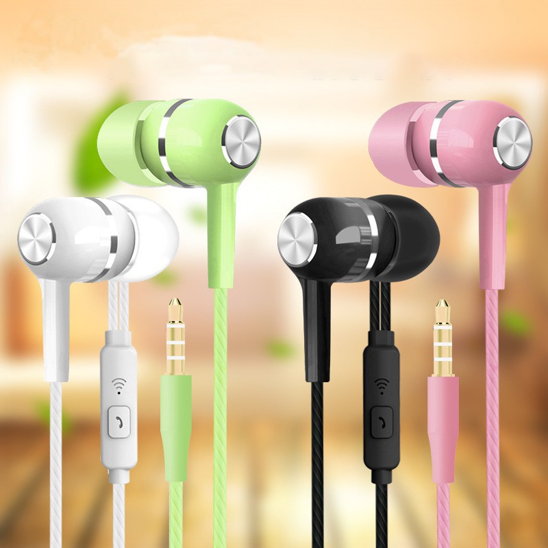 Macaron Color Earphone on-ear Earbuds Stereo High Bass 3.5mm Wired Control Headset with Micphone for Phone PC Laptop