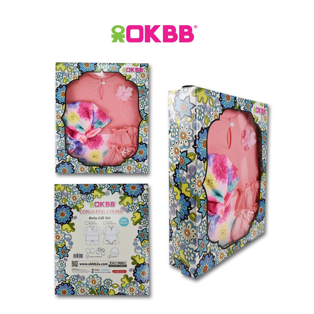 OKBB Gift Set 4 In 1 For New Born Baby Girl GS002-1-PC