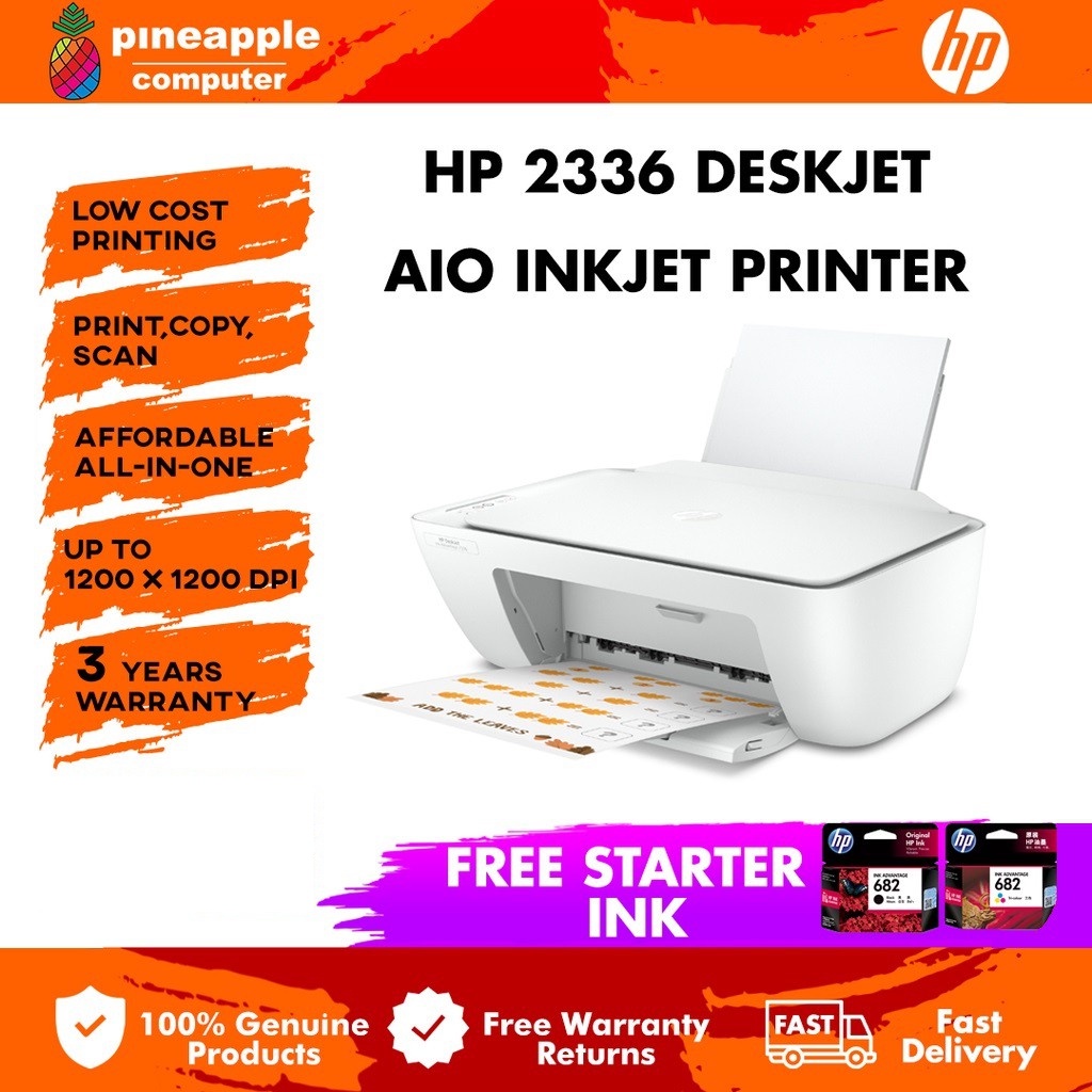 HP 2336 Deskjet Ink Advantage All-In-One Inket Printer - Print/Scan ...