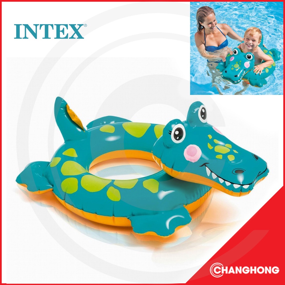 Intex 58221NP Deluxe Animal Swim Ring Alligator 71cm x 56cm