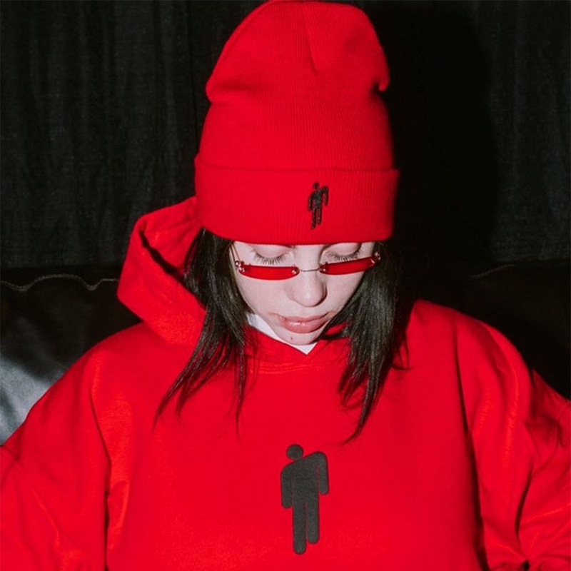 billie eilish hoodie red