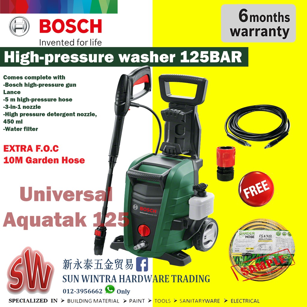 Bosch Universal Aquatak 125 High Pressure Cleaner Washer F O C