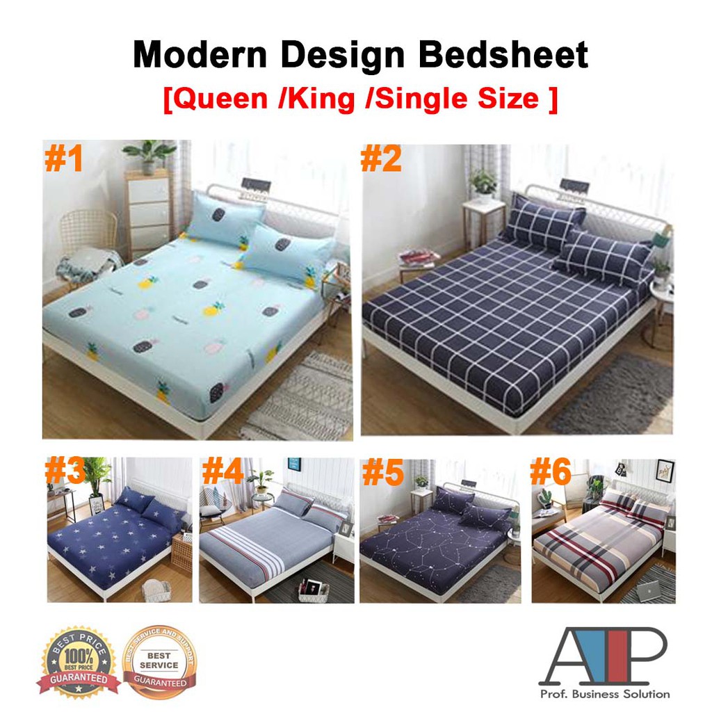 Modern Design Premium Bed Sheet Queen Size King Single Fitted Bedsheet Cover Shopee Malaysia Modern Design Premium Bed Sheet Queen Size King Single Fitted Bedsheet Cover Shopee Malaysia