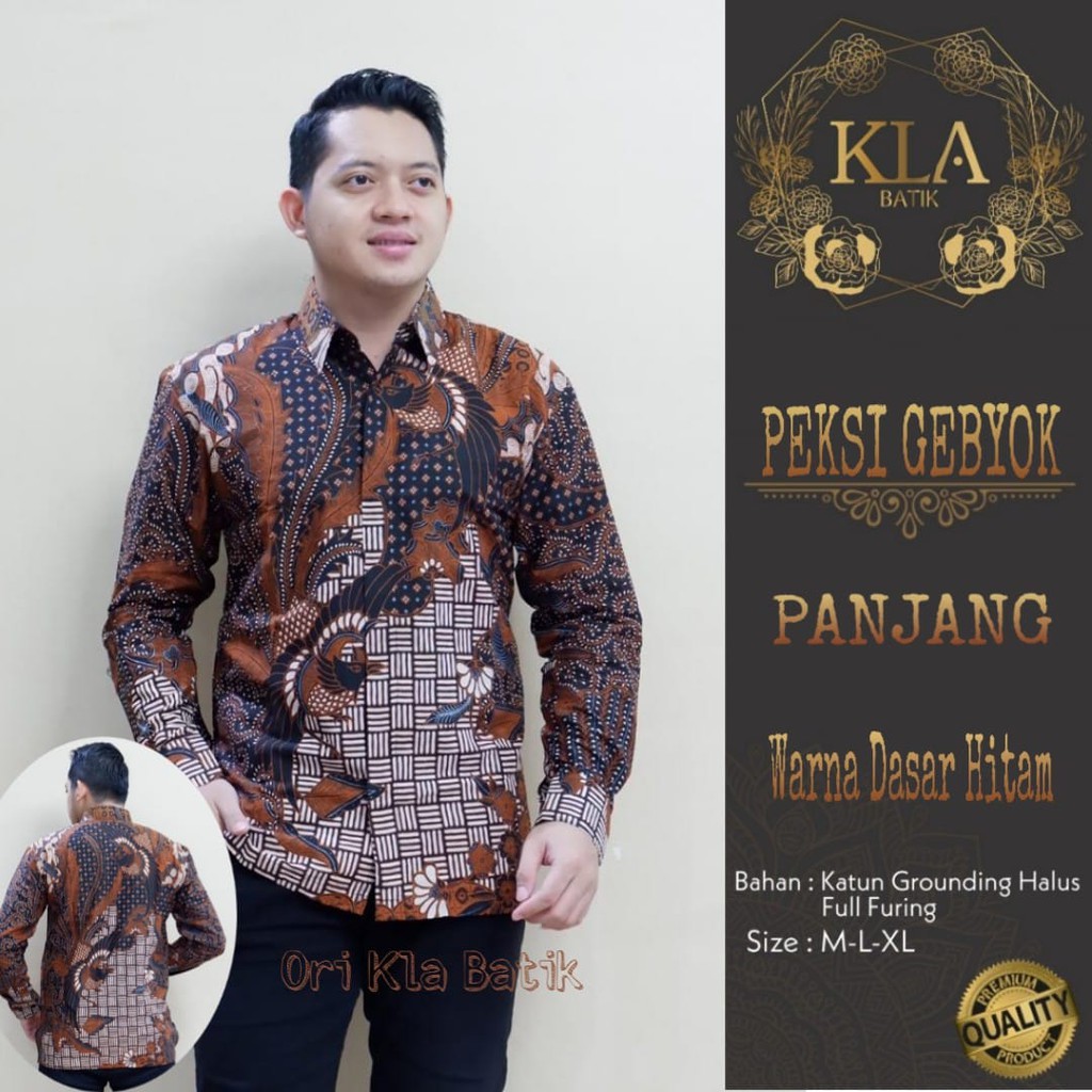 Peksi Gebyok Batik Shirt Modern Original Men Solo Batik Tops by Kla ...