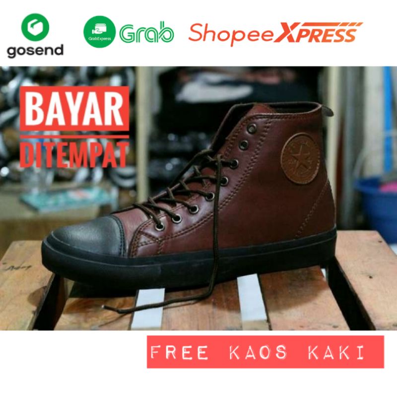sepatu converse leather