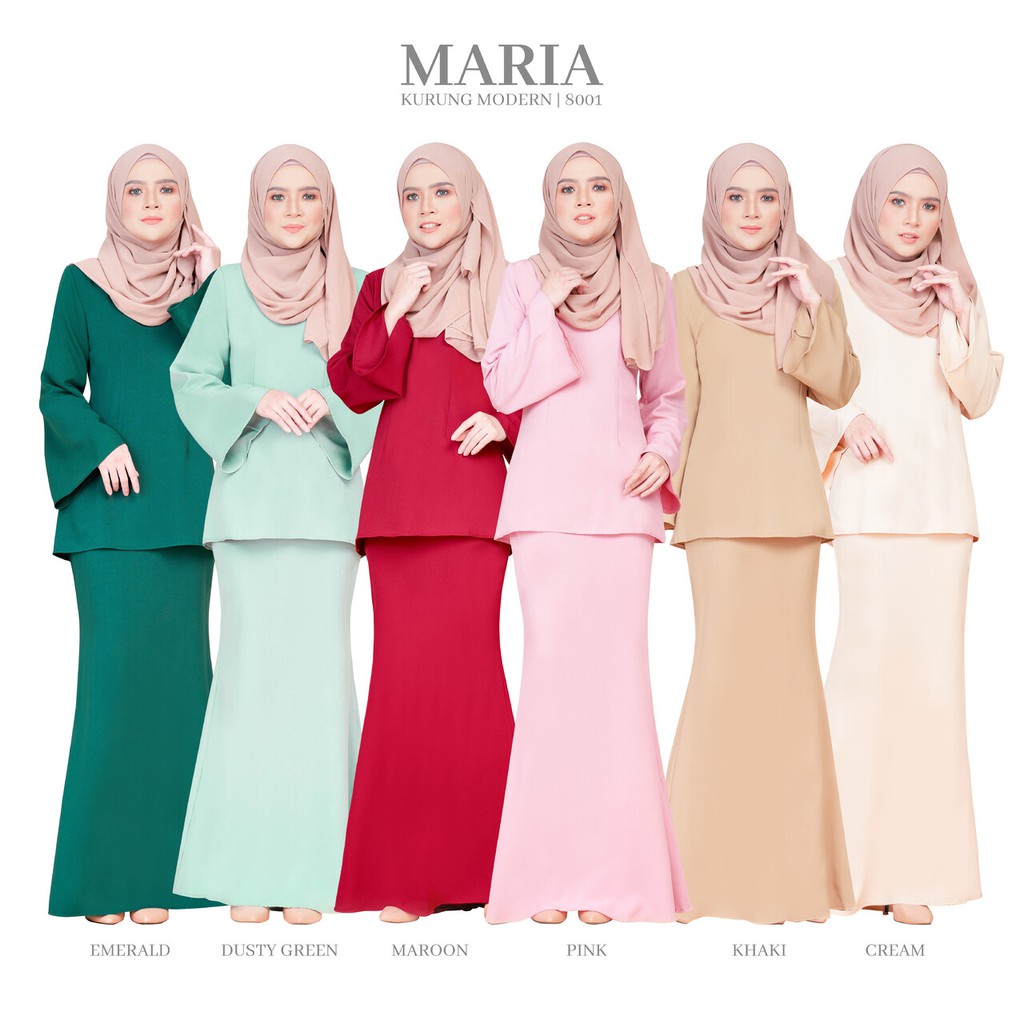  Baju  kurung moden Maria 8001 murah  Shopee  Malaysia