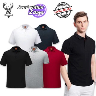 [READY STOCK] Unisex Men Women Plain Polo Tee shirt Kolar tshirt 100% Cotton Good QUALITY Polo Shirt-Black /White /Gray