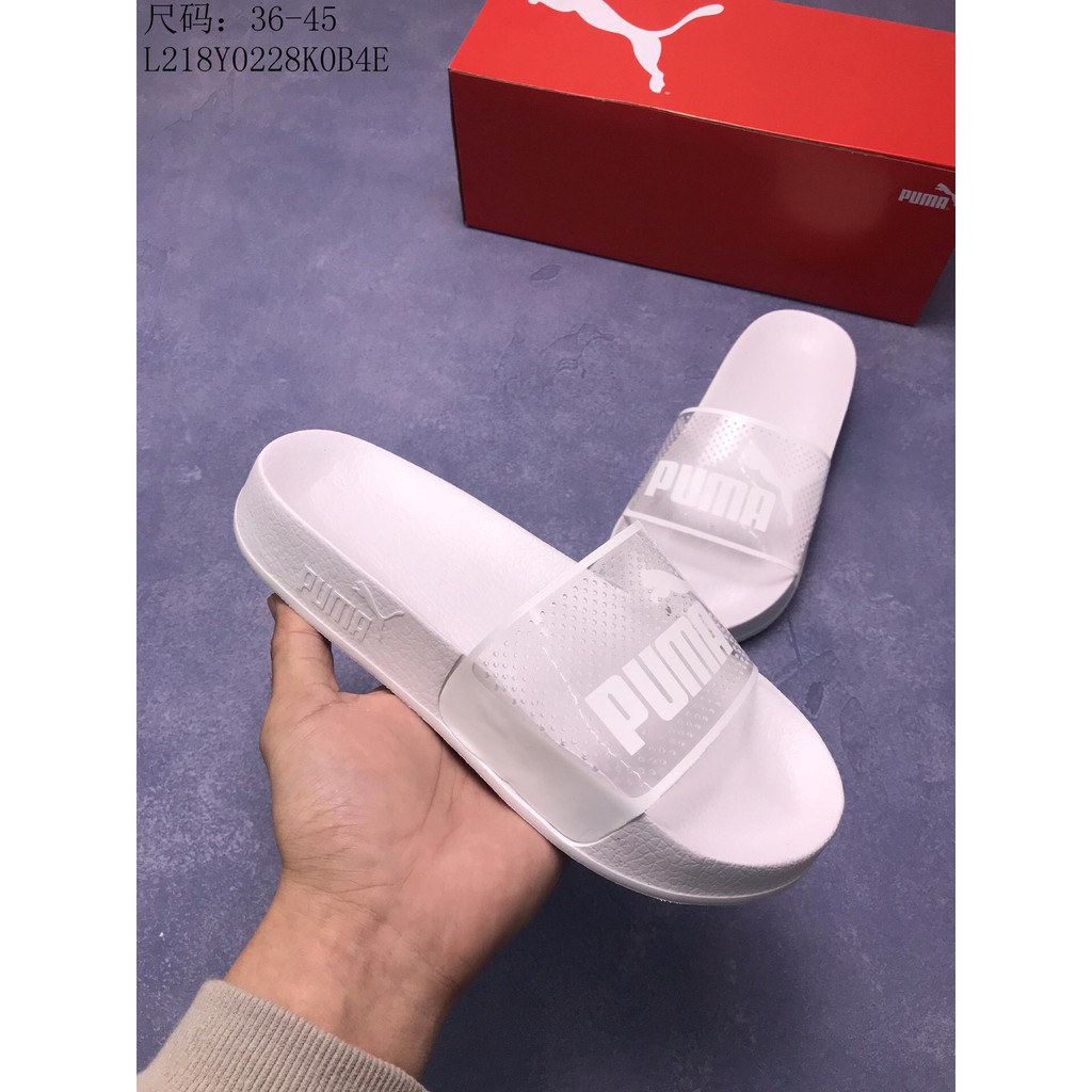 puma slippers transparent