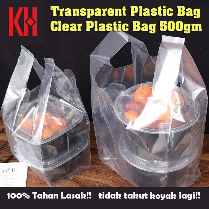 Borong 1kg PP Transparent Clear Plastic Bags plastik beg packaging