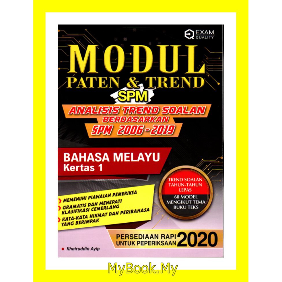 Myb Buku Latihan Modul Paten Trend Spm Bahasa Melayu Kertas 1 Analisis Trend Soalan Exam Quality Shopee Malaysia