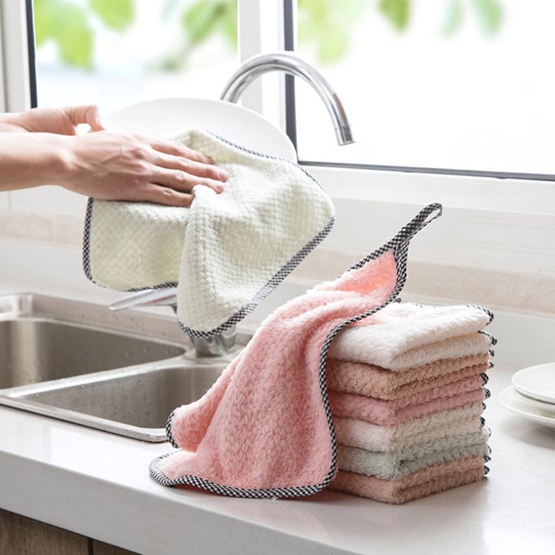 coral colored kitchen towels