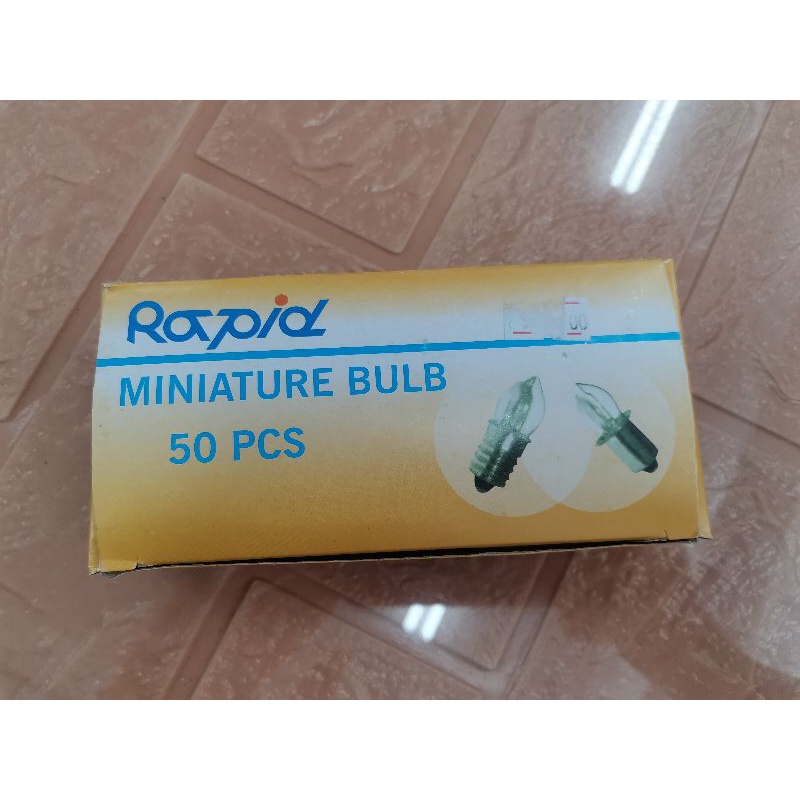 Rapid E10 Flashlight Bulb 2.5Volt Drat / 2.5V Flashlight (1 Box