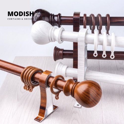 Modish Wooden Curtain Rod Curtain Rail Rod Langsir Kayu Langsir Rel
