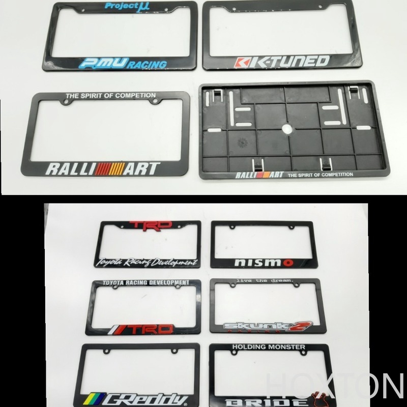 RALLIART/TRD/BRIDE/K-TUNED/GREDDYNISMO/ SKUNK2/PROJECT U 3D NUMBER PLATE HOLDER CAR PLATE COVER License Plate Frame