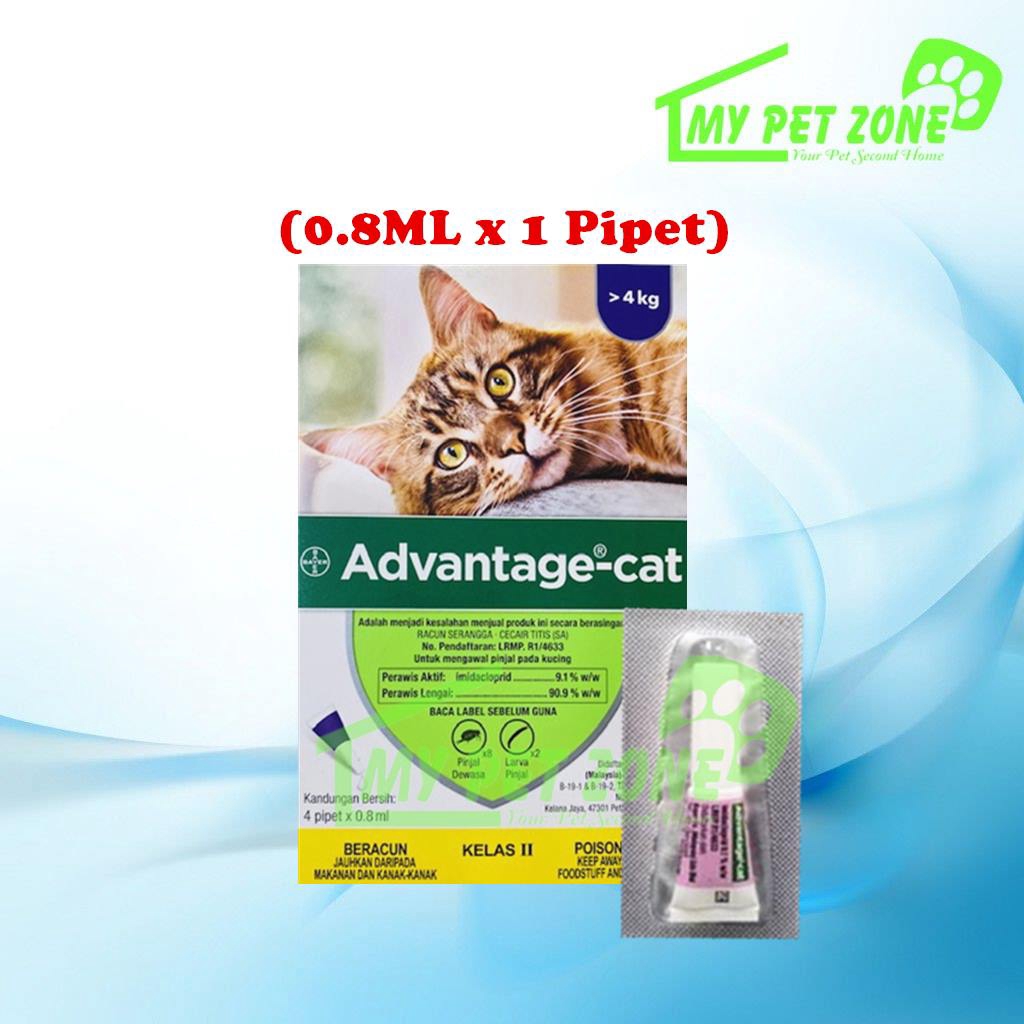 Bayer Advantage Cat Spot On  M (0.8ml x 1 pipet) Flea Treament / Ubat