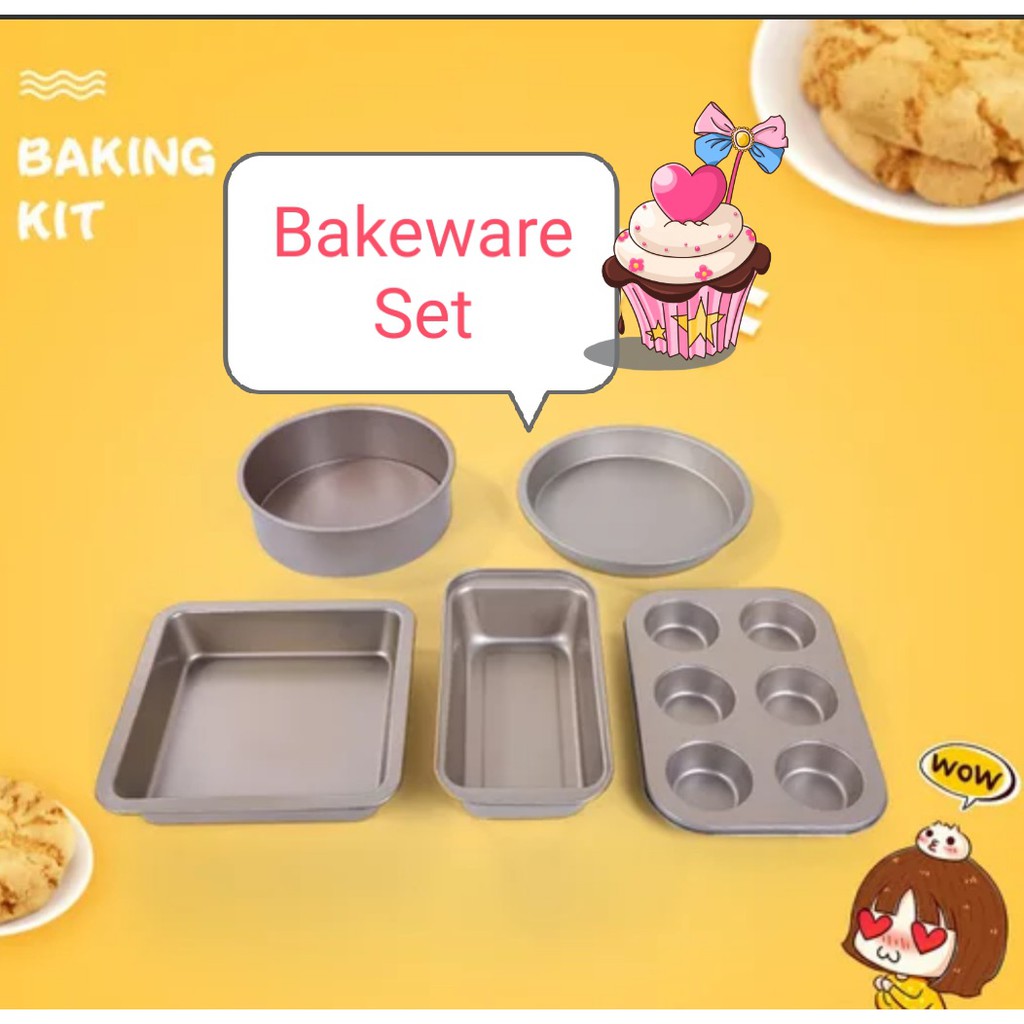 Malaysia Seller/5pcs 8" Set NonStick Bakeware Set/Baking Mould