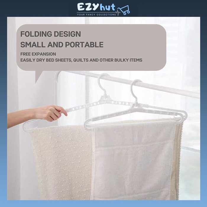 Extension Hanger Telescopic Clothes Plastic Hanger Scalable Adjustable