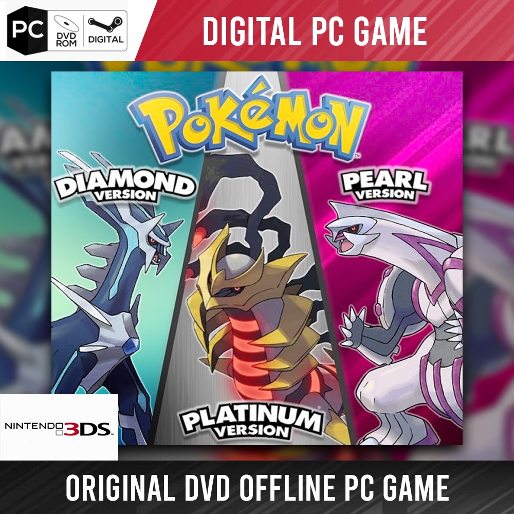 Pc Digital Pokemon Diamond Pokemon Pearl Pokemon Platinum Bundle Dvd Offline Digital Download Pc Game Shopee Malaysia