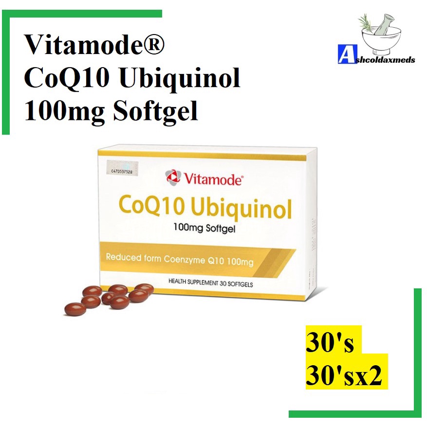Vitamode CoQ10 Ubiquinol 100mg 30s or 30sx2 Softgels Shopee Malaysia