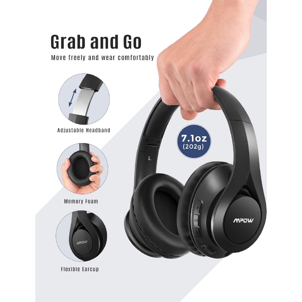 Mpow Pro/Lite Wireless Headphone Bluetooth 5.0 Over-Ear Headphones with & Playing Time | Shopee Malaysia