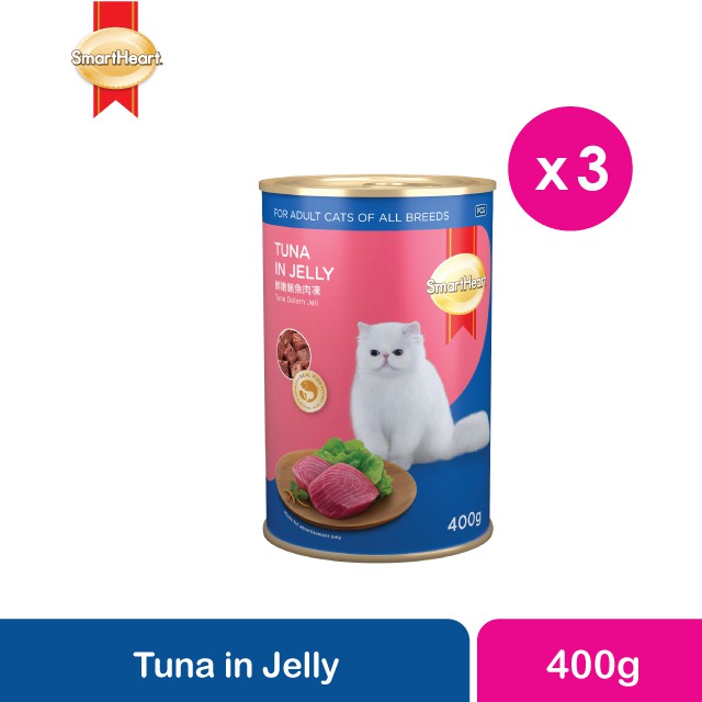 Smart Heart Cat Can - Tuna In Jelly (400g x 3 Cans)