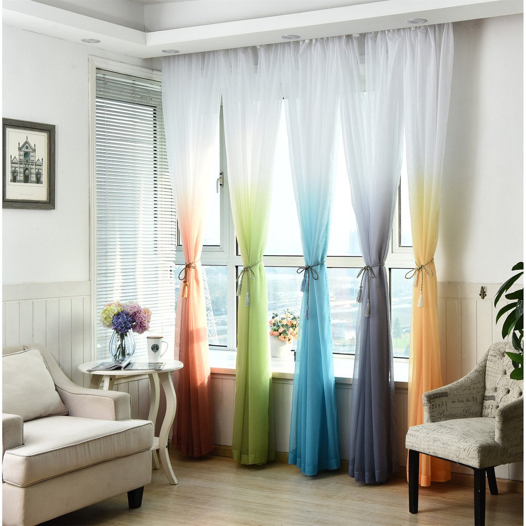 Ombre Sheer Curtain D Colorful, Ombre Sheer Curtains