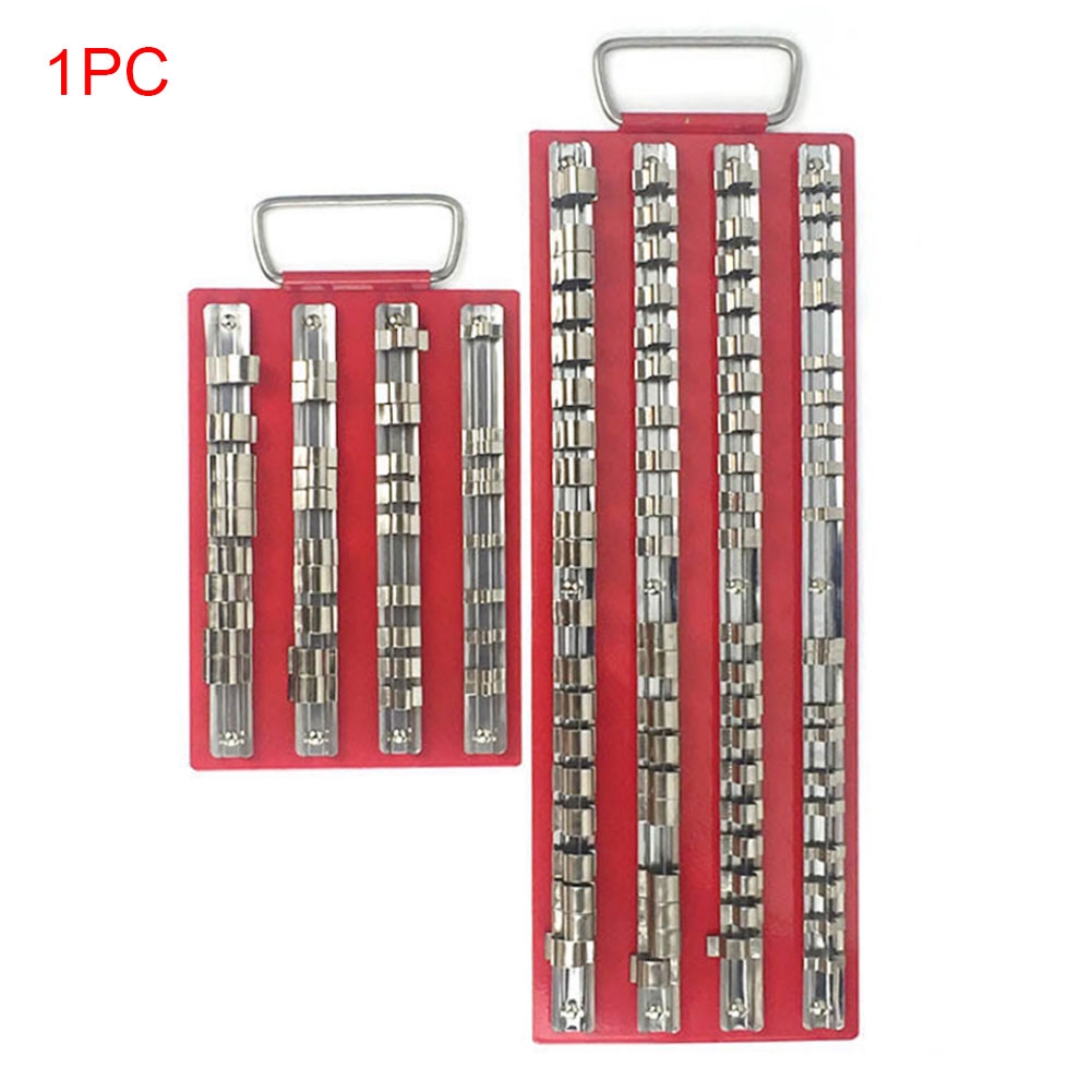 240pcs Metal Socket Organizer Tray Rack 1/4" 3/8" 1/2" inch Snap Rail Tool Set