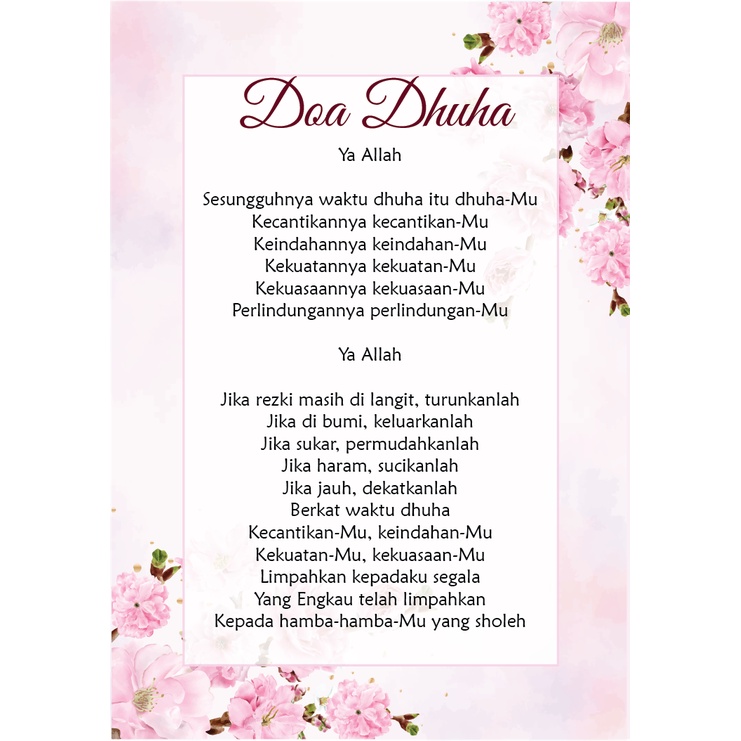 Dhuha rumi dan jawi doa Ejaan Tahajud