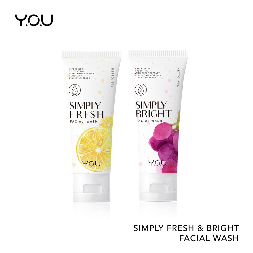 You Basic Skin Care Simply Fresh And Bright Facial Wash Valensia Hair Shopee Malaysia