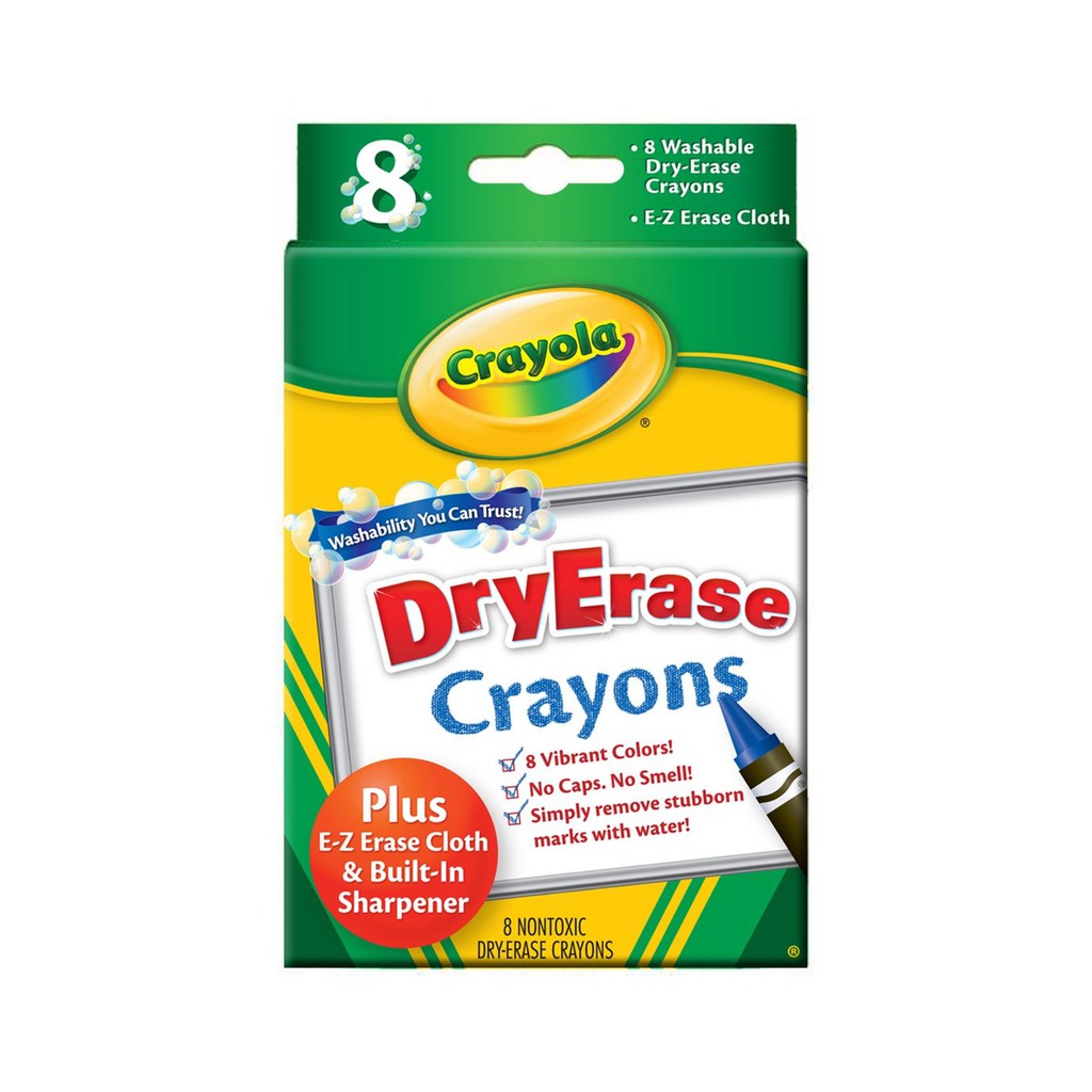 Crayola Washable DryErase Crayons | 8 Nontoxic Crayon | Shopee Malaysia