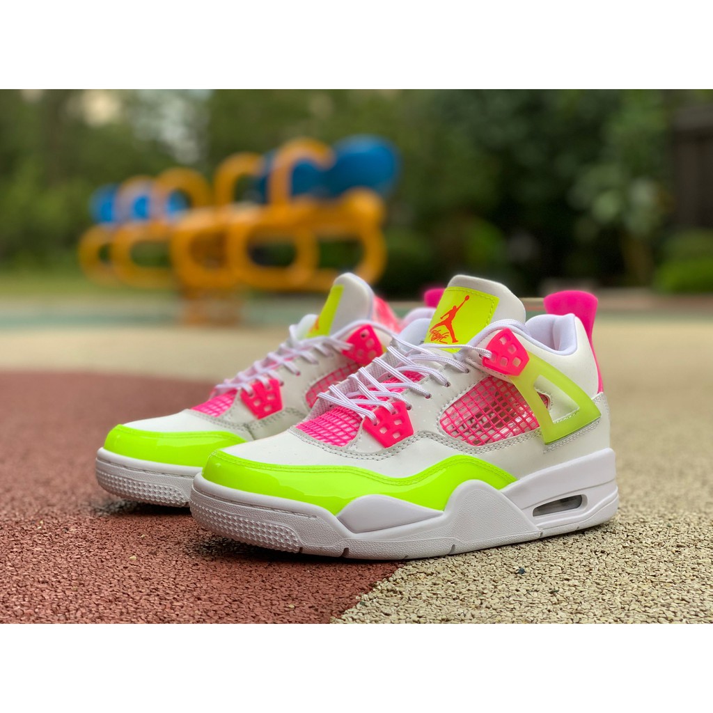 yellow and pink jordan 4