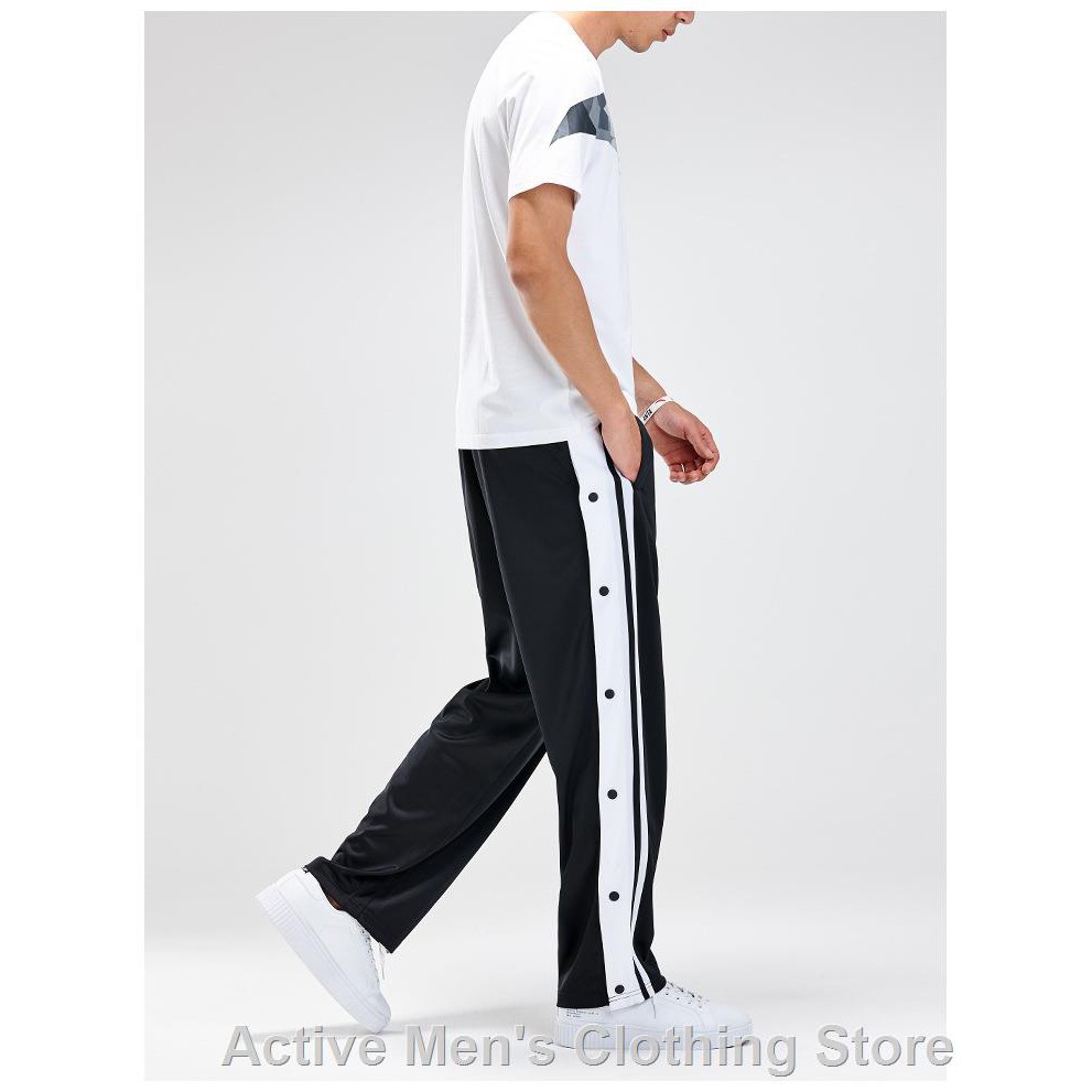 open leg track pants