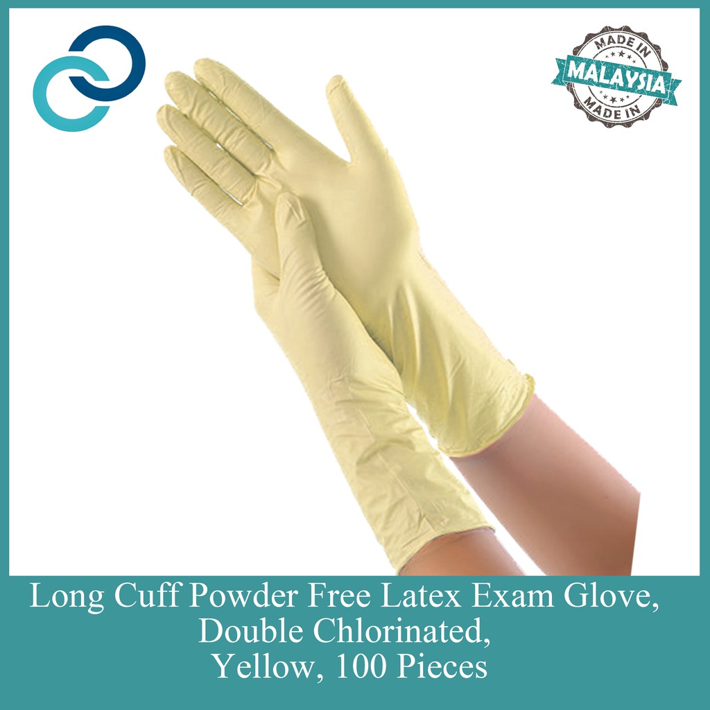 chlorinated latex gloves