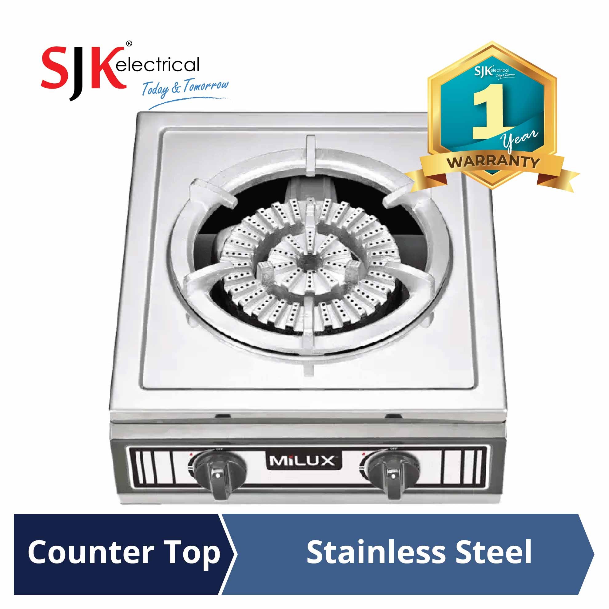 Milux Gas Cooker Tcg 1s Counter Top Single Gas Stove Shopee Malaysia