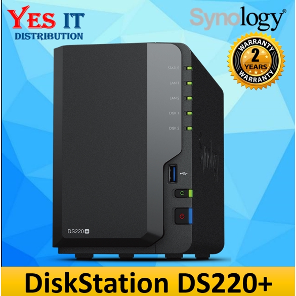 Synology DS220+ 2Bay NAS (Intel Celeron J4025 2.0/2.9Ghz, 2GB DDR4,2