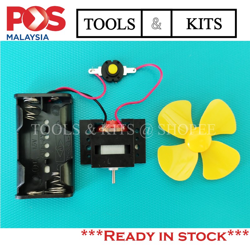 DIY Simple Electric Portable Fan Kit using AA Batteries for Primary RBT