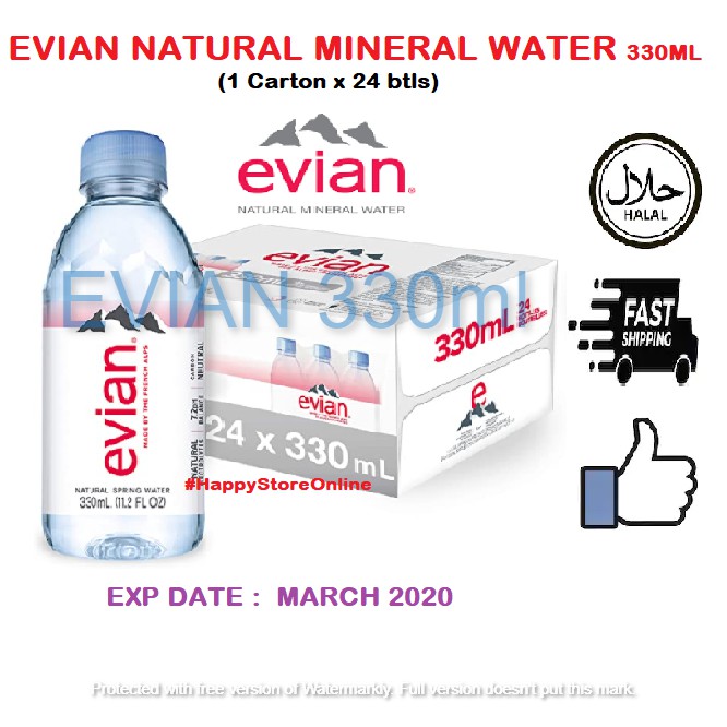 Evian Natural Mineral Water 330ml x 24btls [ PRE ORDER ...