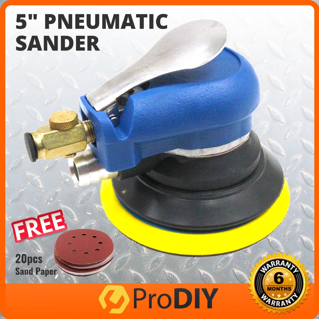 Pneumatic Palm Random Orbital Air Sander Polisher Grinding Polishing 5