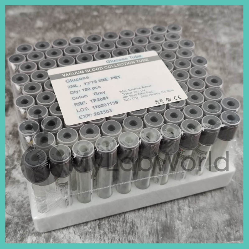 Vacutube Sodium Fluoride Tube Glucose Grey Vacuum Blood Collection ...