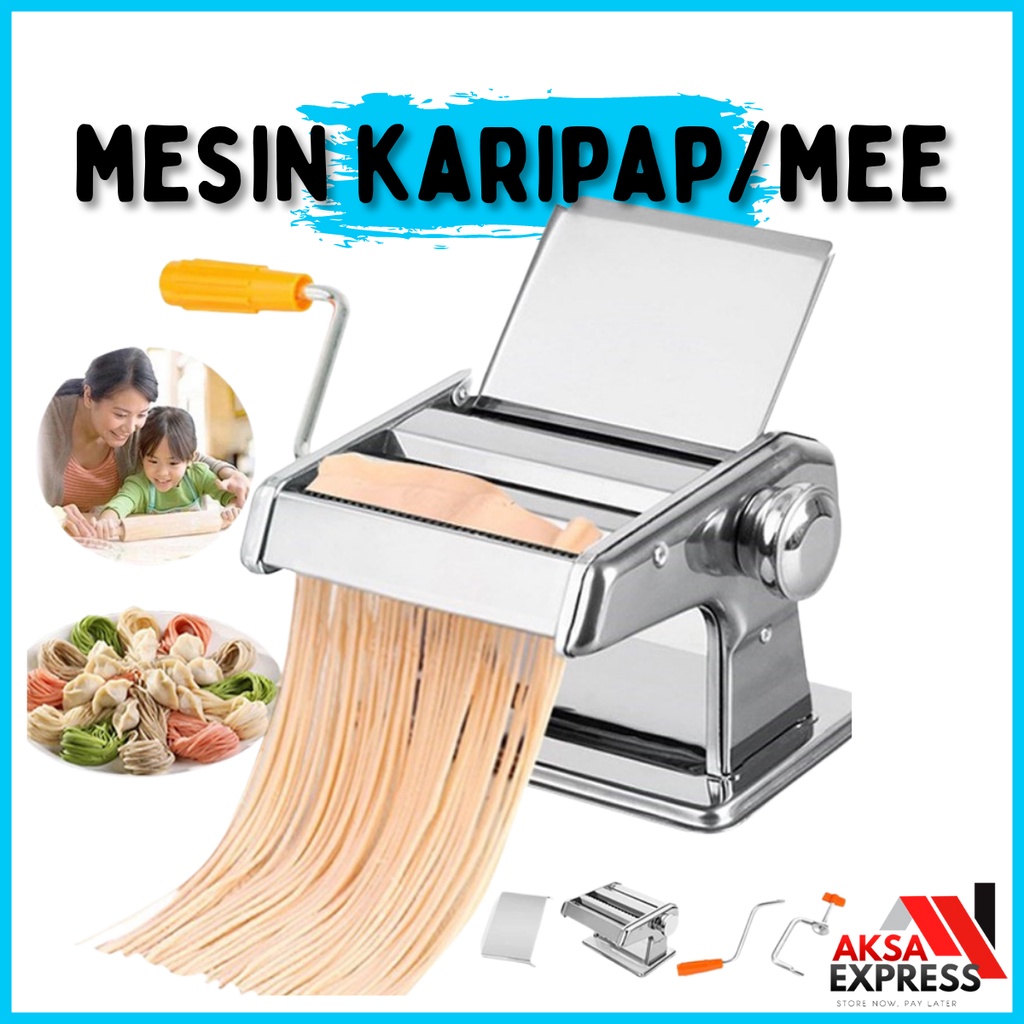 Mesin Karipap Manual Mesin Mee Manual Mesin Doh Stainless Steel Noodle Maker Machine Pasta Maker Dough Maker Handmade