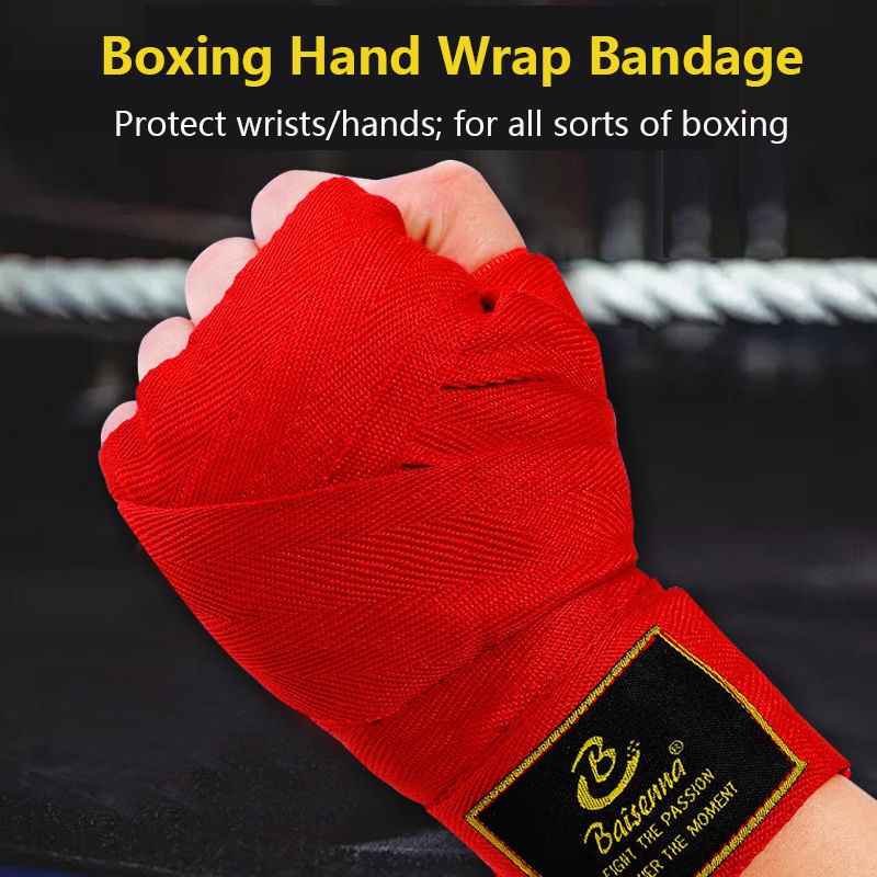 Hand Wrap Muay Thai Boxing TKD Bandage 1.5m/3m Combat Protective Gear Boxing Fighting Hand Protection Gloves Boxing Wrap Strap Martial Art